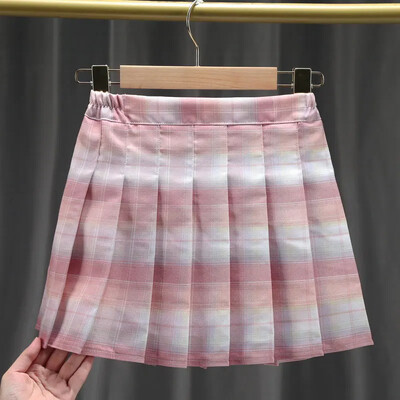 Μίνι γυναικείο φόρεμα καρό φούστα Παιδική μοντέρνα άνοιξη φθινόπωρο νέο στυλ πλισέ φούστα για κορίτσια από βρέφη έως έφηβες