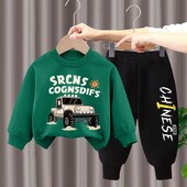 Παιδικό σετ ρούχων 2-9 ετών Αγόρια casual ρούχα Παιδική μόδα φούτερ και παντελόνι 2 τμχ Βρεφικά φθινοπωρινά χειμερινά αθλητικά