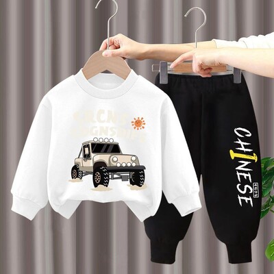 Παιδικό σετ ρούχων 2-9 ετών Αγόρια casual ρούχα Παιδική μόδα φούτερ και παντελόνι 2 τμχ Βρεφικά φθινοπωρινά χειμερινά αθλητικά