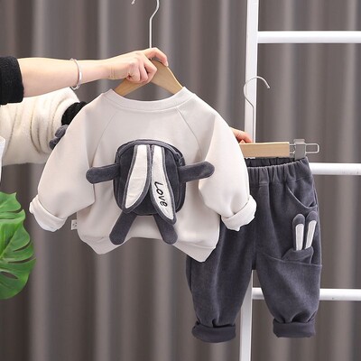 1-6 metų vaikų drabužių rinkinys berniukams laisvalaikio drabužiai vaikams madingi megztiniai ir kelnės 2 vnt kūdikių rudens žiemos sportiniai kostiumai