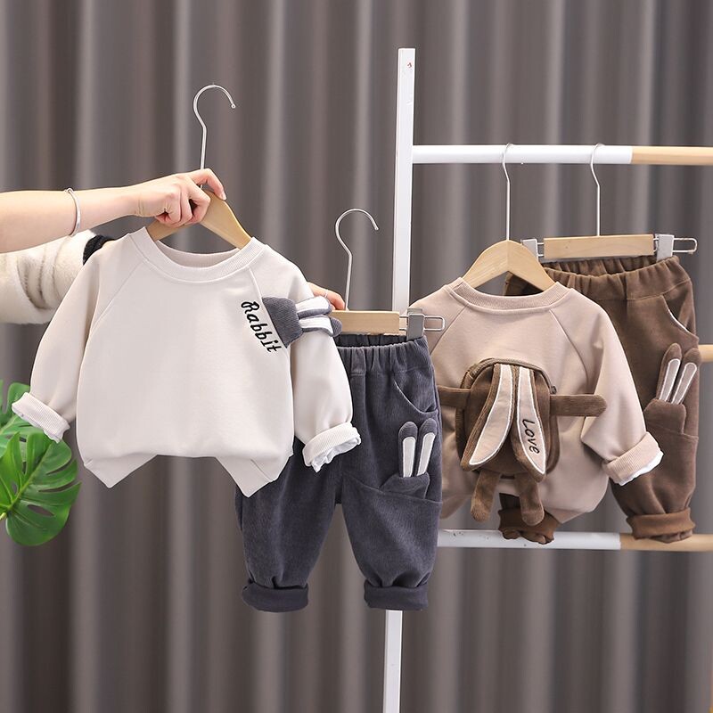 1-6 metų vaikų drabužių rinkinys berniukams laisvalaikio drabužiai vaikams madingi megztiniai ir kelnės 2 vnt kūdikių rudens žiemos sportiniai kostiumai
