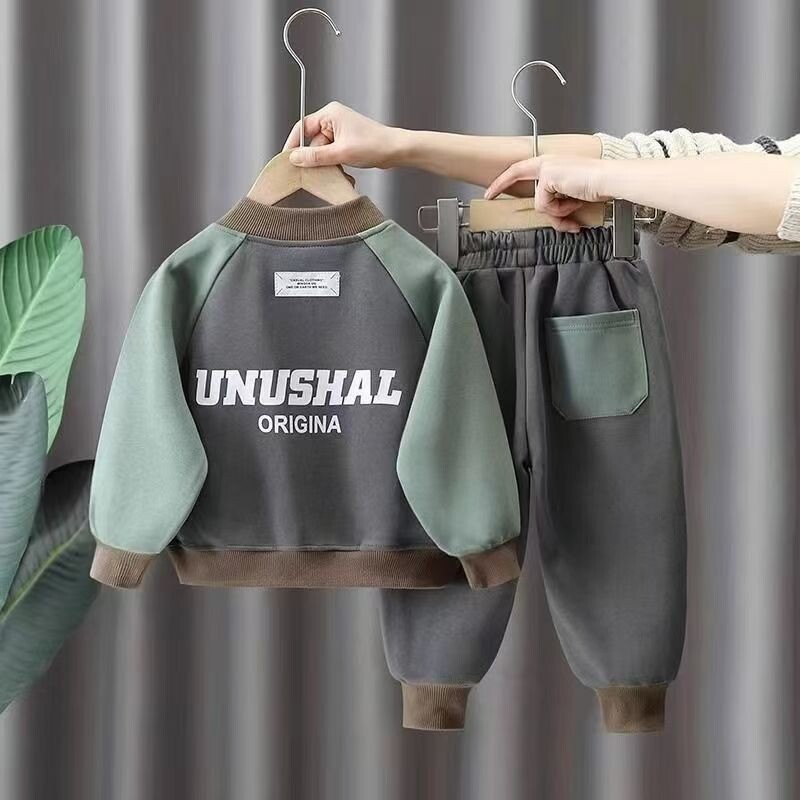 Set de îmbrăcăminte pentru copii 1-6 ani Haine casual pentru băieți Hanorac și pantaloni la modă pentru copii 2 buc Treninguri pentru bebeluși toamnă iarnă