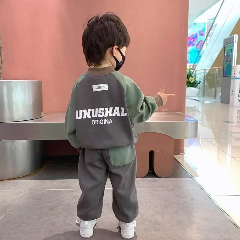 Set de îmbrăcăminte pentru copii 1-6 ani Haine casual pentru băieți Hanorac și pantaloni la modă pentru copii 2 buc Treninguri pentru bebeluși toamnă iarnă
