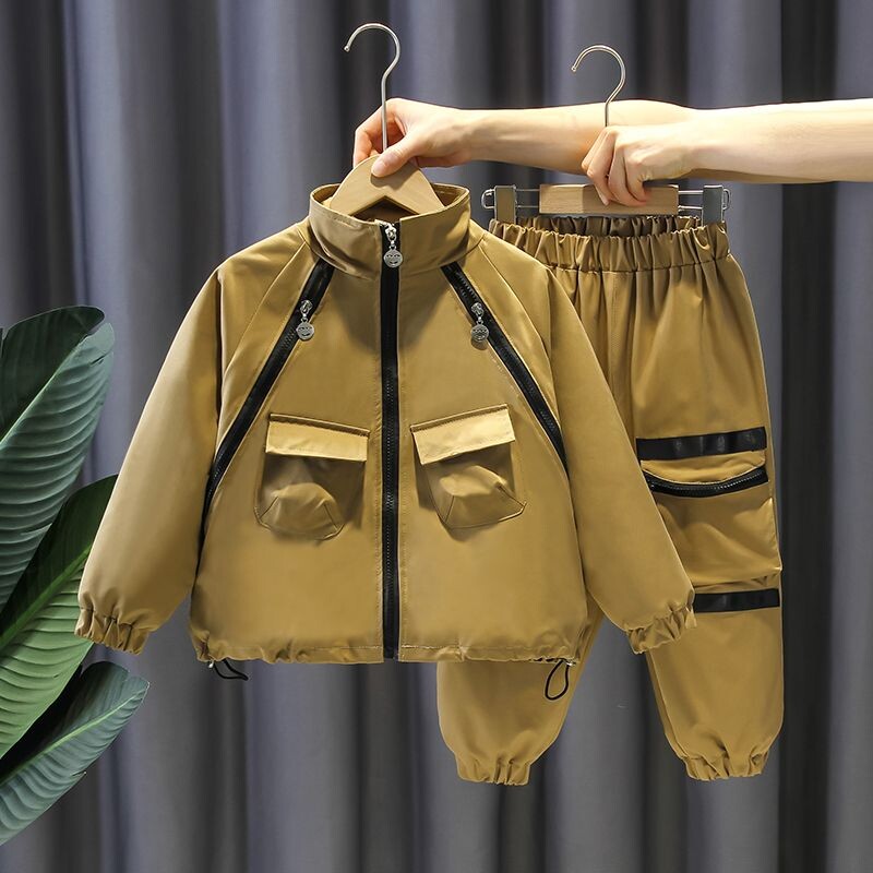 3-10 metų vaikų drabužių rinkinys berniukams laisvalaikio drabužiai vaikams madingi megztiniai ir kelnės 2 vnt kūdikių rudens žiemos sportiniai kostiumai