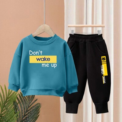 2-9 godina Dječji komplet odjeće Ležerna odjeća za dječake Dječja modna majica i hlače 2 kom. Dječje jesensko-zimske trenirke