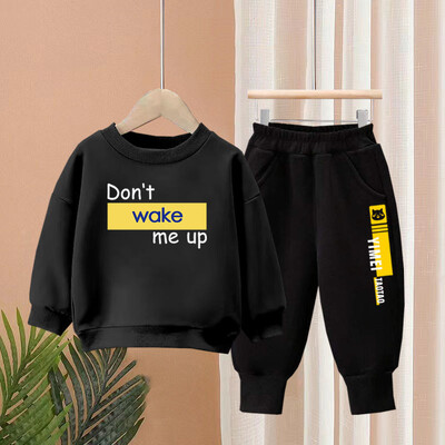 2-9 godina Dječji komplet odjeće Ležerna odjeća za dječake Dječja modna majica i hlače 2 kom. Dječje jesensko-zimske trenirke