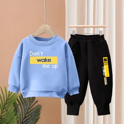 2-9 godina Dječji komplet odjeće Ležerna odjeća za dječake Dječja modna majica i hlače 2 kom. Dječje jesensko-zimske trenirke
