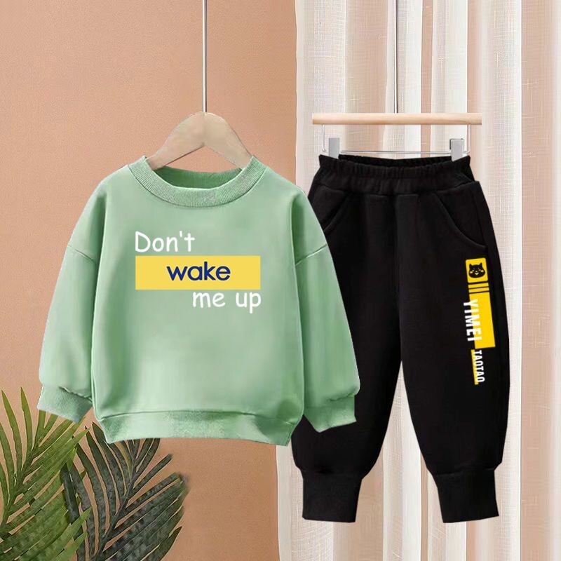 2-9 godina Dječji komplet odjeće Ležerna odjeća za dječake Dječja modna majica i hlače 2 kom. Dječje jesensko-zimske trenirke