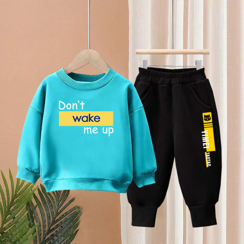 2-9 godina Dječji komplet odjeće Ležerna odjeća za dječake Dječja modna majica i hlače 2 kom. Dječje jesensko-zimske trenirke