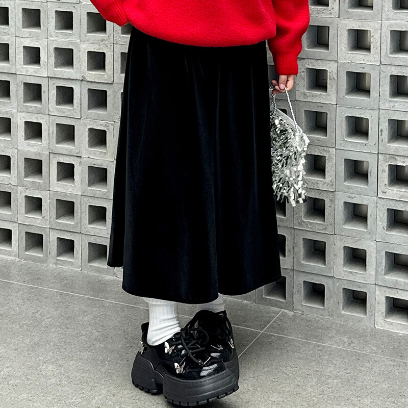 Κομψή εφηβική φθινοπωρινή μακριά φούστα για κορίτσια Παιδική μόδα μακριά μαύρη φούστα Βρεφικά παιδικά δροσερά ρούχα 5 6 7 8 9 10 11 12 13 14 Y