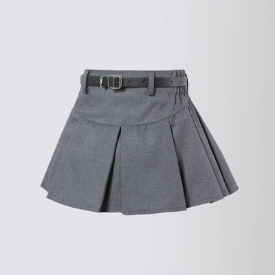 Teen Girls A-vonalú formális szoknya Iskola gyerekeknek redős szoknya Szürke hivatalos rövid szoknya Nyári Főiskolai Stílus Tánc Minden meccs alkalmi