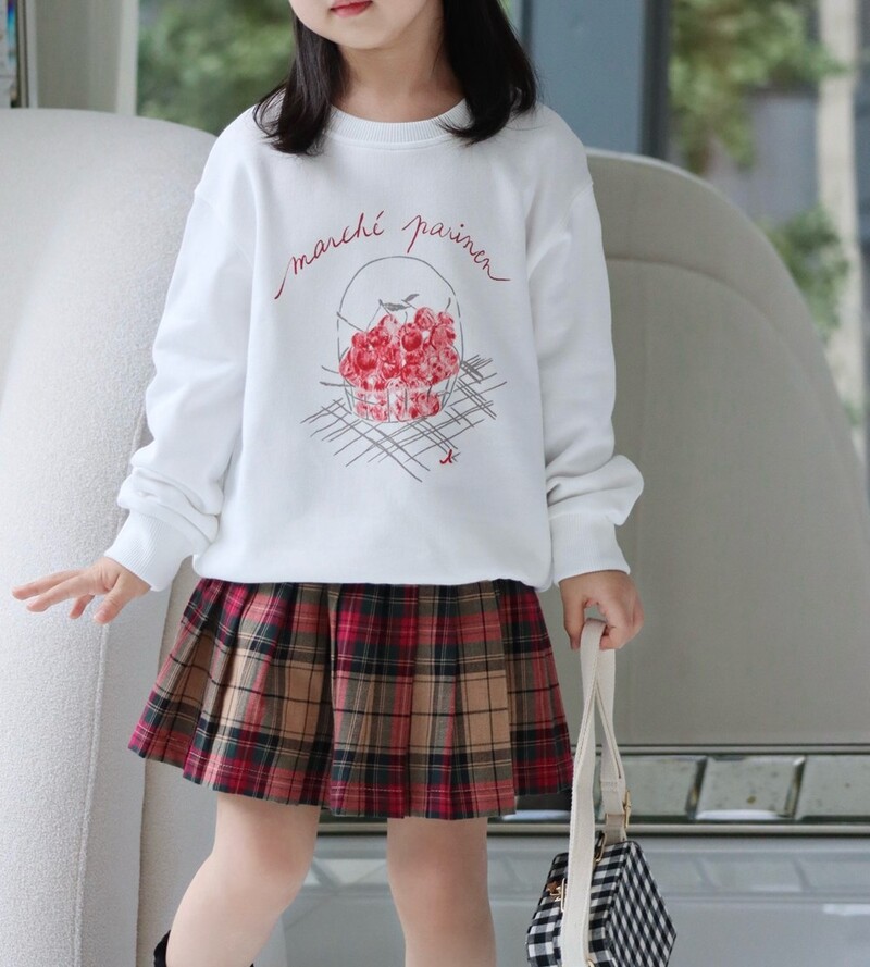 mazuļu meiteņu drēbes bērnu svārki kokvilna jauki kokvilna College stila rūtaini īsi svārki