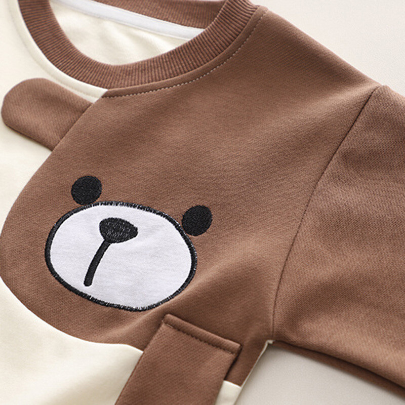 Tavasz ősz gyermek baba fiú ruha szettek gyerek öltöny gyerekek hosszú ujjú rajzfilm pamut pulóver nadrág őszi ruha felszerelés