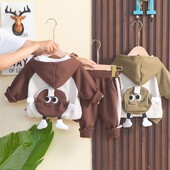 Νέα Φθινοπωρινά Βρεφικά Ρούχα Κοριτσίστικα Παιδικά Αγόρια Μπουφάν με κουκούλα Μπλουζάκι Παντελόνι 3 τμχ/Σετ Παιδική Στολή Παιδική Αθλητική Στολή