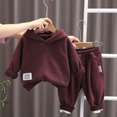 Σετ βρεφικών ρούχων για αγόρια 2024 Παντελόνι πουλόβερ με κουκούλα κοριτσιών 2 τεμαχίων Κορεάτικο παιδικό σετ αθλητικών ενδυμάτων