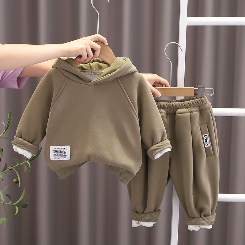 Σετ βρεφικών ρούχων για αγόρια 2024 Παντελόνι πουλόβερ με κουκούλα κοριτσιών 2 τεμαχίων Κορεάτικο παιδικό σετ αθλητικών ενδυμάτων