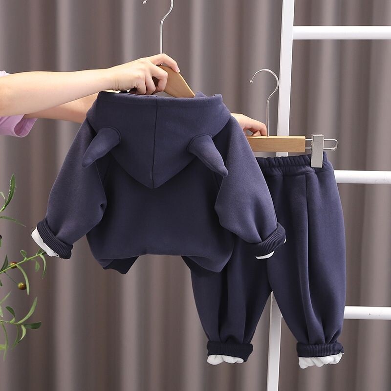 Σετ βρεφικών ρούχων για αγόρια 2024 Παντελόνι πουλόβερ με κουκούλα κοριτσιών 2 τεμαχίων Κορεάτικο παιδικό σετ αθλητικών ενδυμάτων