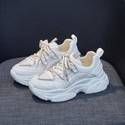 Baltas kurpes Sieviešu kedas 2022. gada rudens Jaunumi Sieviešu sporta skriešanas apavi Tīkla elpojoši trenažieri Tenisa sieviešu apavi