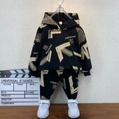 Φθινοπωρινό σετ ρούχων για κοριτσάκια Παιδικά αγόρια με κουκούλα casual πουλόβερ Φούτερ και παντελόνι 2τμχ Κοστούμι Παιδικές φόρμες