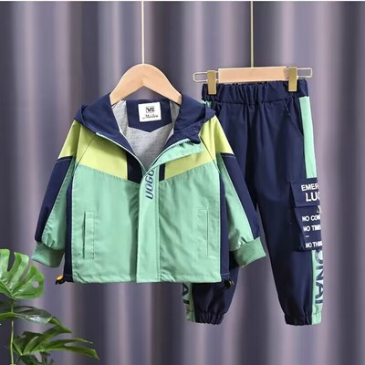Παιδικό φθινοπωρινό κοστούμι Νέο για αγόρι Charge παλτό Όμορφο μεσαίο και μεγάλο αγόρι αθλητικό παντελόνι σετ δύο τεμαχίων