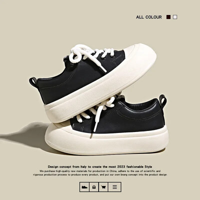 Γυναικεία Αθλητικά Παπούτσια Βουλκανιζέ Φθινοπωρινά αναπνεύσιμα Casual Επίπεδα μονόχρωμα Παπούτσια Γυναικεία Πλατφόρμα για τρέξιμο Zapatillas Mujer