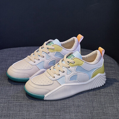 Sieviešu sporta apavi Modes Krāsu Atbilstoši Šņorīti Plakani Skriešanas Apavi Sieviešu kedas Ērti Trenažieri Sieviešu apavi