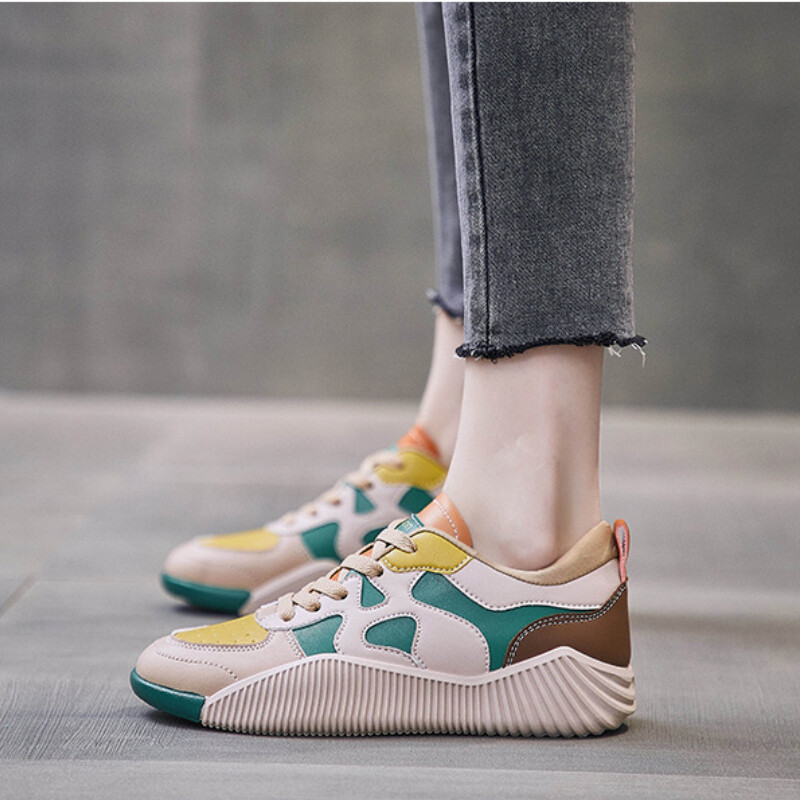 Sieviešu sporta apavi Modes Krāsu Atbilstoši Šņorīti Plakani Skriešanas Apavi Sieviešu kedas Ērti Trenažieri Sieviešu apavi