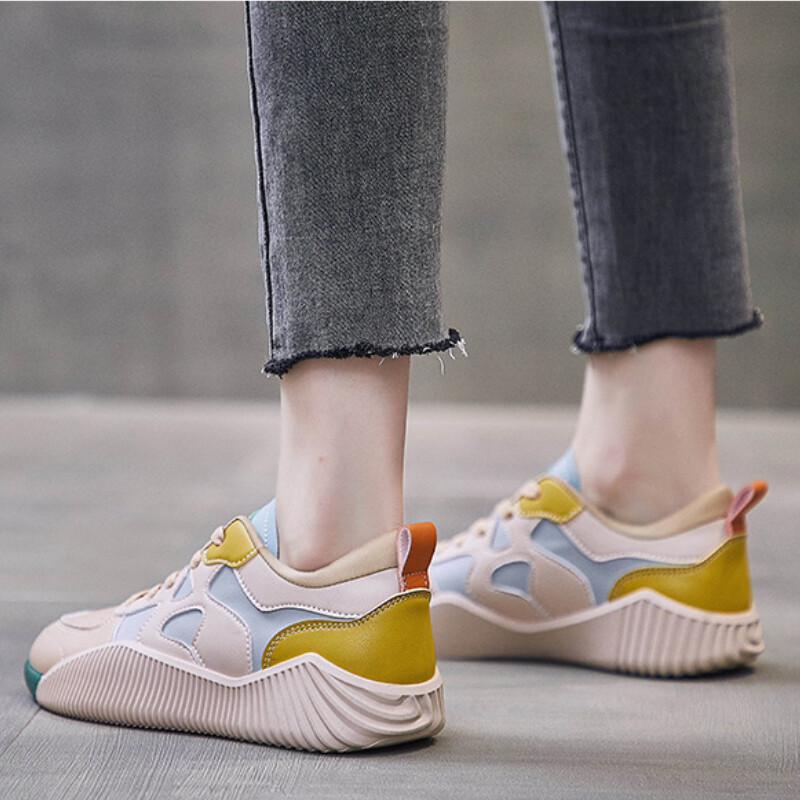 Sieviešu sporta apavi Modes Krāsu Atbilstoši Šņorīti Plakani Skriešanas Apavi Sieviešu kedas Ērti Trenažieri Sieviešu apavi