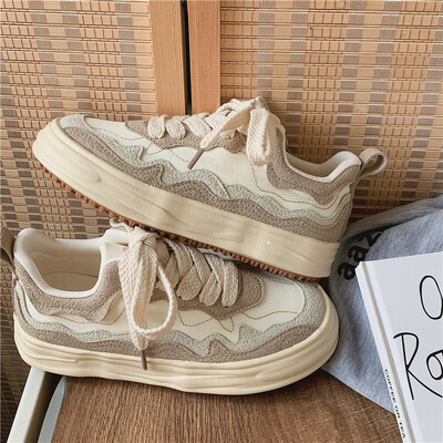 Apavi Sieviešu Zīmols Ādas Dizaineris Sievietēm Pavasaris Rudens Vulkanizētas Kurpes Apavi Šņorējamas Ikdienas Sieviešu Plakanie Apavi Jaunums