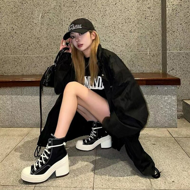 2024 Vászon tornacipők Női Platform Cipők Női Cipők Divat Alkalmi Női Csipke tornacipők Női Dizájner Cipők Zapatos Mujer