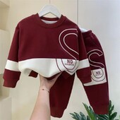 Bērnu zēnu rudens uzvalks Jauns moderns bērnu sporta un brīvā laika džemperis zīdaiņu pavasara un rudens modes bērnu apģērbs