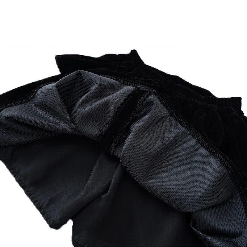 Παιδική μαύρη βελούδινη φούστα κέικ Ψηλόμεση Μίνι φόρεμα για κορίτσια για κορίτσια Άνοιξη Φθινόπωρο 2024