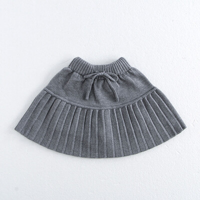 MILANCEL Νέα φθινοπωρινή παιδική πλισέ φούστα για κορίτσια Χαριτωμένο μονόχρωμο πλεκτό φόρεμα Παιδικό πλεκτό σορτς σε λεπτό στυλ