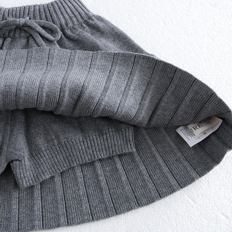 MILANCEL Νέα φθινοπωρινή παιδική πλισέ φούστα για κορίτσια Χαριτωμένο μονόχρωμο πλεκτό φόρεμα Παιδικό πλεκτό σορτς σε λεπτό στυλ