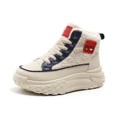 Γυναικεία χειμερινά παπούτσια Κοντά, βελούδινα πάνινα παπούτσια με κορδόνια, γυναικεία κορδόνια 2024 Luxury Botas Mujer