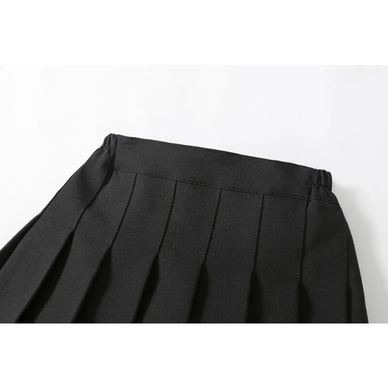 Gyermek pliszírozott szoknya tömör, A-vonalú rövid szoknya lányoknak iskolai egyenruha táncelőadás jelmez 12 Y gyerekruhák