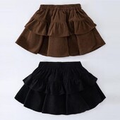 3-12 éves lányok A-vonalú redőzött mini szoknya bébi tipegő tinédzser lányoknak rövid szoknyák gyerekeknek kordbársony szoknyák gyerekruhák