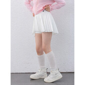 Meiteņu sporta īsie svārki, 2024. gada pavasaris un vasara, jauni bērnu tenisa pussvārki bērniem, moderni kroku masīvi svārki