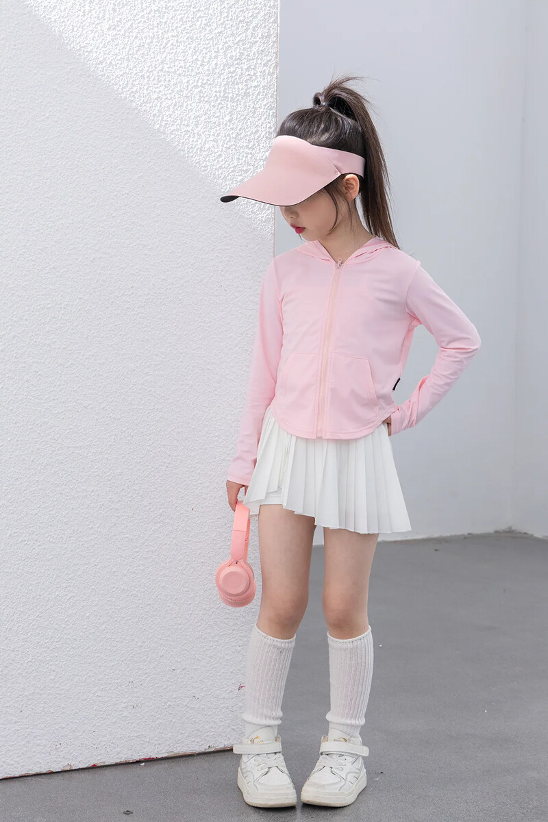 Meiteņu sporta īsie svārki, 2024. gada pavasaris un vasara, jauni bērnu tenisa pussvārki bērniem, moderni kroku masīvi svārki