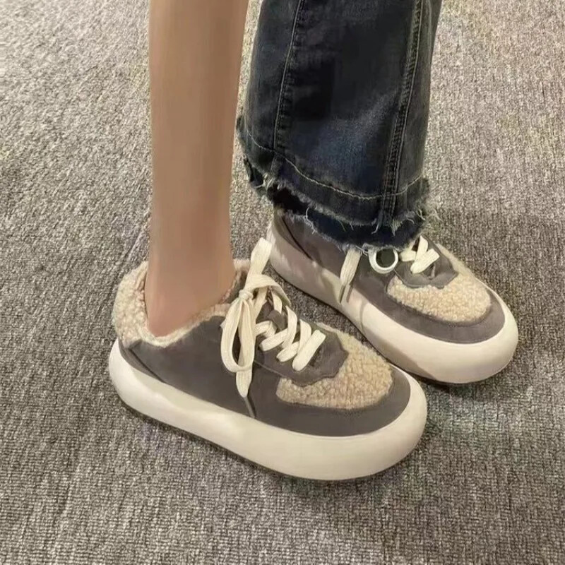 Divatos pamut tornacipők Cipők meleg velúr tornacipő alkalmi 2023 téli plusz polár hó Botas Mujer vegyes színű tenisz