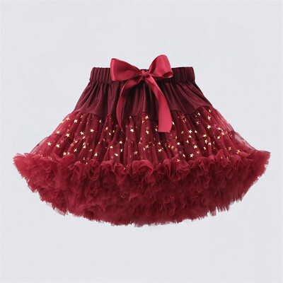 Jauki un saldi tīklveida pufīgi zvaigžņu svārki meitenei kroku svārki ballīte pufīgi svārki princeses svārki ar regulējamu jostasvietu Bērnu apģērbs