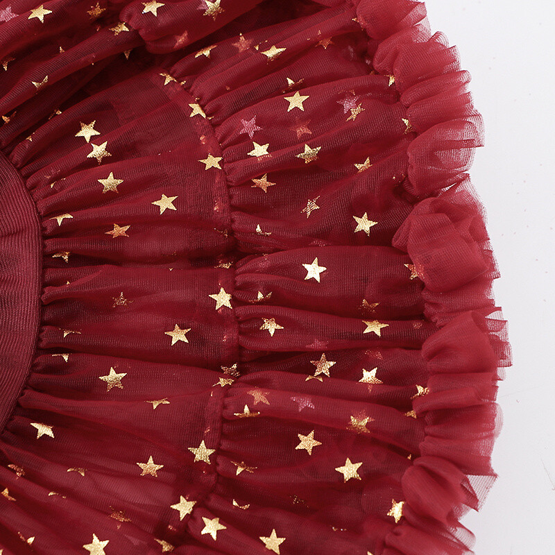 Jauki un saldi tīklveida pufīgi zvaigžņu svārki meitenei kroku svārki ballīte pufīgi svārki princeses svārki ar regulējamu jostasvietu Bērnu apģērbs