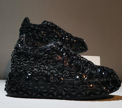 Ādas sieviešu apavi Rudens pavasaris Jauns stils Mode Platforma Kurpes Ins Platformas Kurpes Tide Shine Bling Rhinestone Shoes