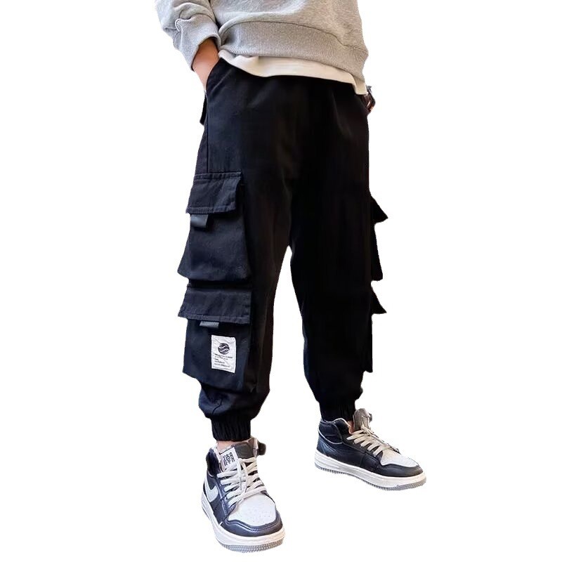 Pusaudžu zēnu bikses Pavasaris Rudens Bērnu Cargo Bikses Bikses Bērni Zēni Ikdienas bikses 2023 Bērnu apģērbs Bikses 4–14 gadi