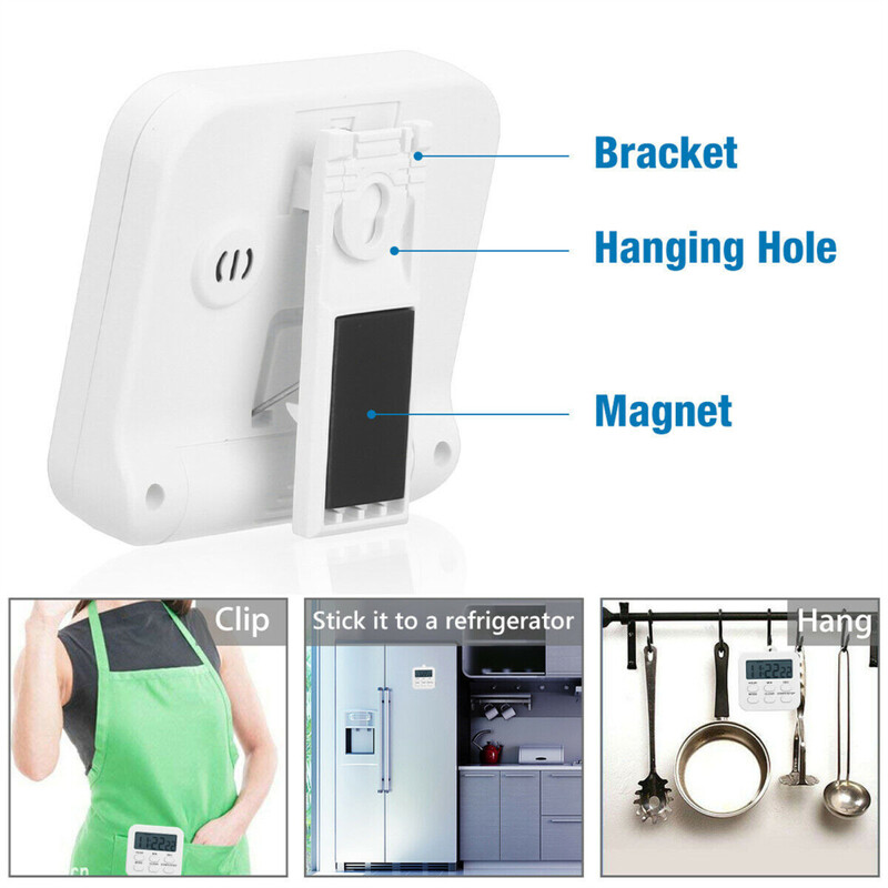 LCD skaitmeninis virtuvės laikmatis, atgalinis magnetinis virtuvės prietaisas su garsiu signalizacija, skirta maisto gaminimui. Kepimo studija