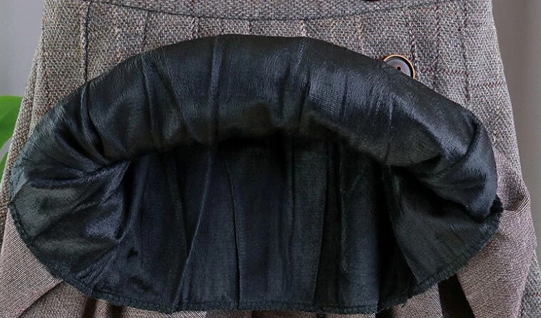 Vaikiški mergaičių klostuoti sijonai Vilnoniai languoti sijonai 2024 m. Naujiena Vaikai Princesė Kava Juodi Sijonai Mokykliniai drabužiai 3–16 m.