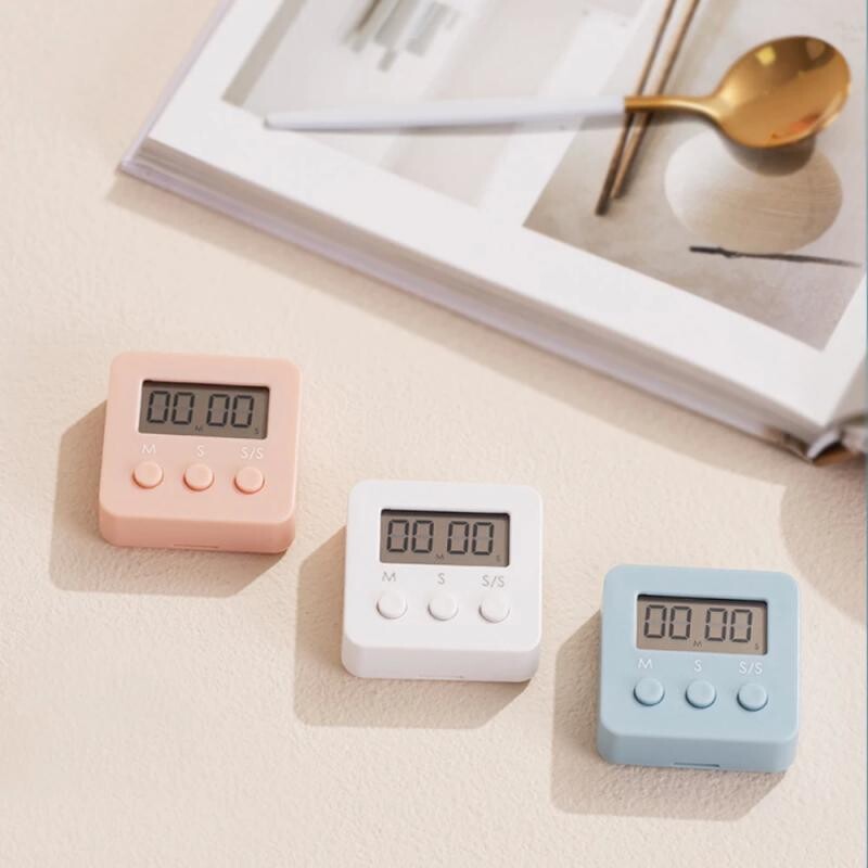 1 tk üliõhuke LCD digitaalne ekraan köögitaimer Vastupidav minutiköök toiduvalmistamise taimer loendur üles loendusmagneti äratus