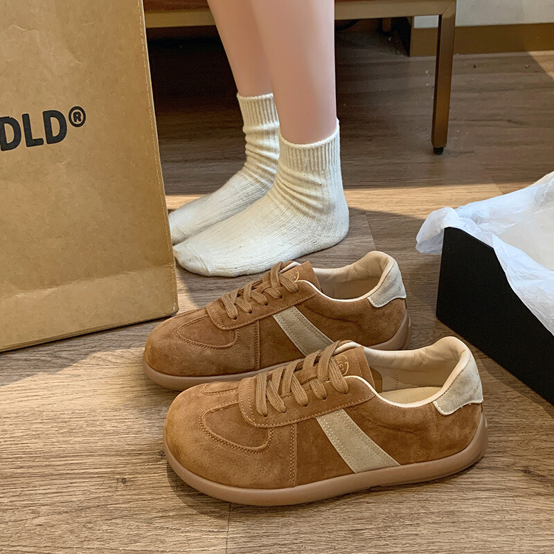Rudens jaunas modes tendences Sieviešu ikdienas apavi koledžas stils, plats purngals, mīksts, ērti, plakana apavi āra sporta apavi ikdienas lietošanai