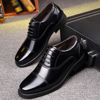 2024 Man Split Leather Shoes Rubber Sole EXTRA Size 36 37 38 39 40 41 42 43 44 45 48 Man Business Office Ανδρικά δερμάτινα παπούτσια