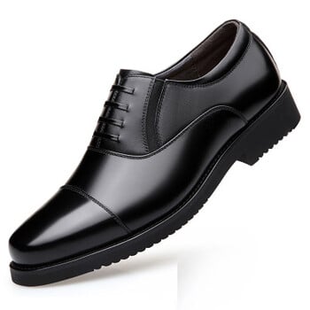 2024 Man Split Leather Shoes Rubber Sole EXTRA Size 36 37 38 39 40 41 42 43 44 45 48 Man Business Office Ανδρικά δερμάτινα παπούτσια